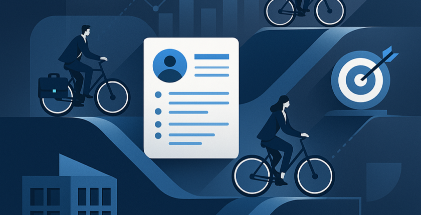 Image de vélotaf avec des employés à vélo
